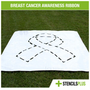 Breast Cancer Awareness Ribbon Stencil