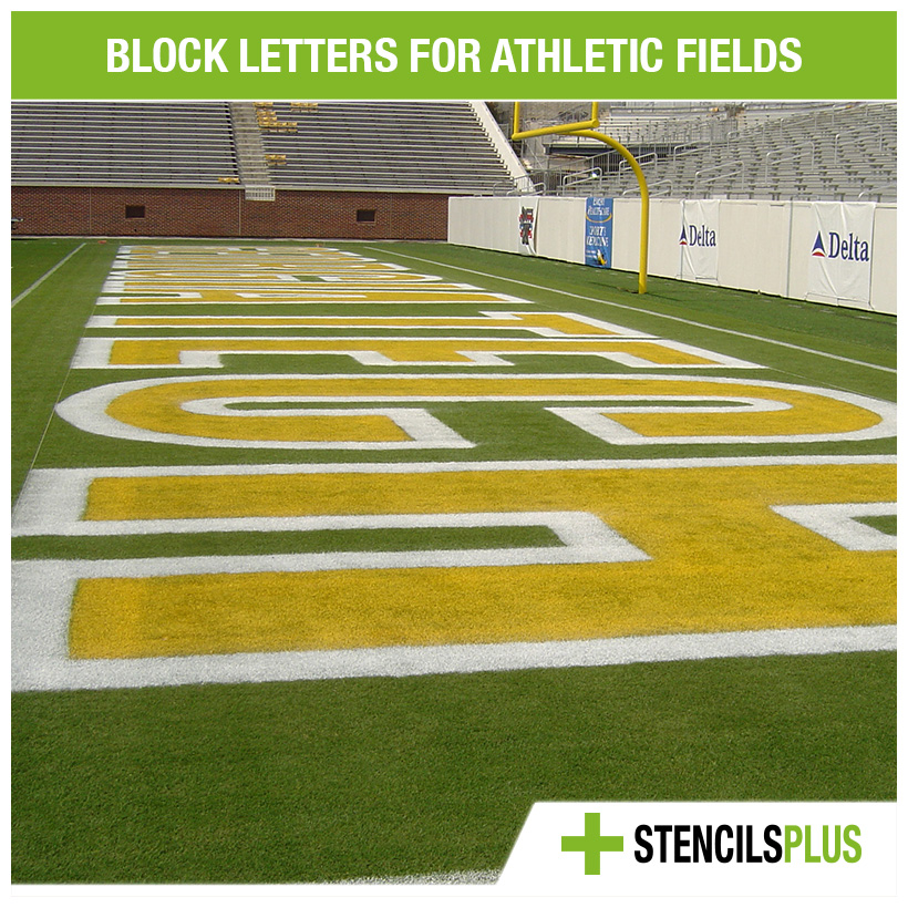 Block Letter Stencil for Athletic Fields Customize Your Field