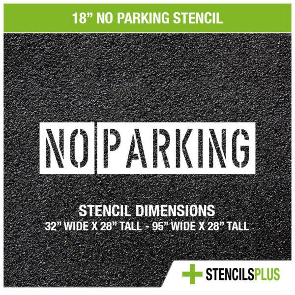 18 inch no parking stencil