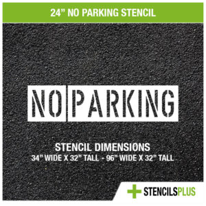24 inch no parking stencil