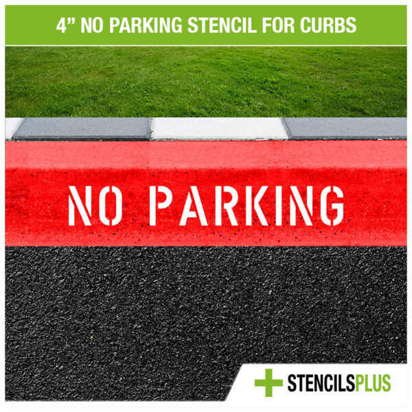 No Parking Stencil Parking Lot Stencil StencilsPlus