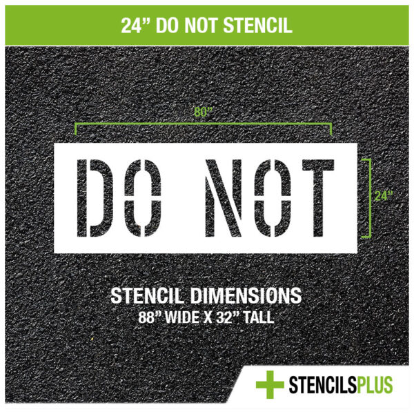24 inch do not stencil dimensions